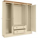 Lundy Painted Quad Wardrobe With Drawers